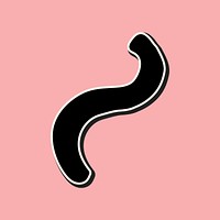 Black squiggly shape vector