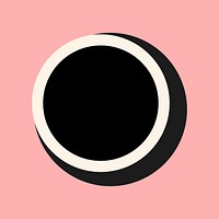 Black circle shape vector