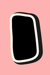 Black rectangle shape vector