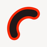 Red squiggly shape vector