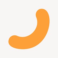 Orange squiggly shape vector