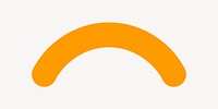 Orange squiggly line vector