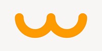 Orange squiggly line vector