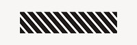 Black striped triangle collage element vector