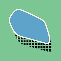 Blue organic shape vector