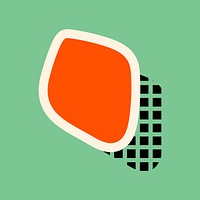 Orange organic shape vector