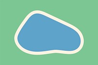 Blue organic shape vector