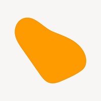 Orange organic shape vector