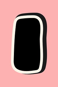 Black rectangle shape vector