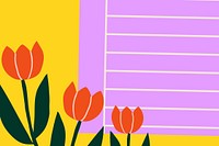 Spring background, tulip flower border frame