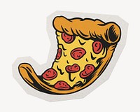 Pizza drawing style paper element  white border