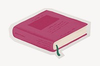 Pink book, paper cut isolated design