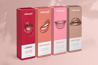 Colorful cosmetic boxes mockup psd product packaging advertisement