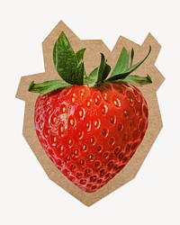 Strawberry, cut out paper element