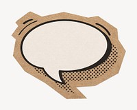 Speech bubble, cut out paper element