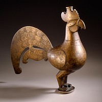 Oil Lamp (samai) Finial in the Form of a Rooster