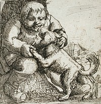 Peasant and Dog by Frederick Bloemaert