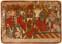 Rama and Lakshmana at Conference with Sugriva, the Simian King, and Companions, Scene from the Story of the Burning of Lanka, Folio from a Ramayana (Adventures of Rama)