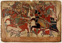 Abhimanyu Hunting, Scene from the Story of the Marriage of Abhimanyu and Vatsala, Folio from a Mahabharata ([War of the] Great Bharatas)