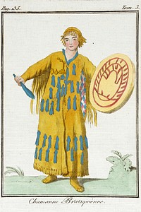 Costume Plate (Chamanne Bratsquienne) by Jacques Grasset de Saint Sauveur