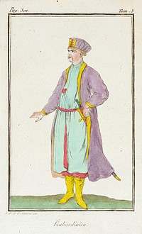 Costume Plate (Kabardinien) by Jacques Grasset de Saint Sauveur