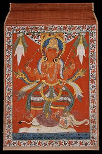 The Hindu Godess Indrani (a); The Hindu Goddess Brahmani (b)