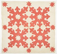 Child's Quilt, 'Snowflakes with Stars'