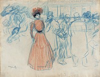 Woman at the Bus Stop by Théophile Alexandre Steinlen