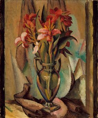 Flowers in a Handled Vase by Edward Middleton Manigault