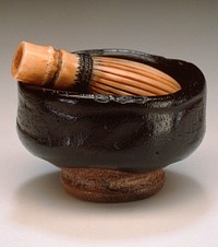 Tea Bowl and Whisk by Ōhara Mitsuhiro and After Mitsuhiro