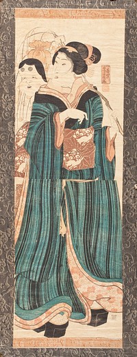 Woman Carrying a New Year Decoration by Utagawa Yoshikazu