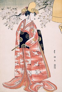 Nakamura Noshio II as Hanako as a Shirabyōshi Dancer by Utagawa Toyokuni I