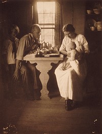 Family Group at a Table by Gertrude Käsebier