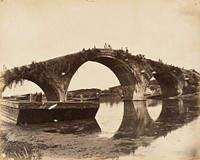 Three-arched Stone Bridge, S. China by Felice A Beato