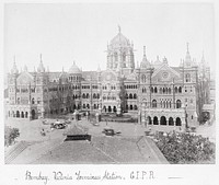 Bombay, Victoria Terminus Station - G.I.P.R by Samuel Bourne