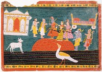 Rama Visits Bharadvaja's Hermitage, Folio from a Ramayana (Adventures of Rama)