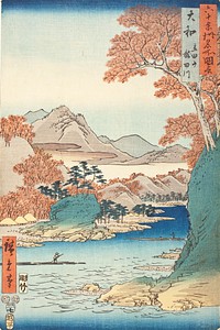 Yamato Province: Tatsuta Mountain and Tatsuta River by Utagawa Hiroshige