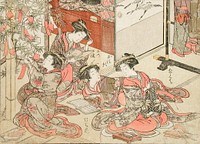 Scene in a Brothel from A Mirror of Beautiful Women of the Green Houses Compared by Kitao Shigemasa and Katsukawa Shunshō