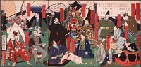 Portraits of the generations of the Tokugawa clan by Tsukioka Yoshitoshi