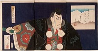 Ichikawa Danjūrō IX as Masashibō Benkei in Kanjinchō by Tsukioka Yoshitoshi