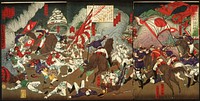 A Chronicle of the Subjugation of Kagoshima: Battle around Kumamoto Castle by Tsukioka Yoshitoshi