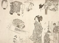 Preparatory Drawings for Illustrations of Melodramas by Tsukioka Yoshitoshi