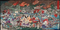 Defeat at the Battle of Ueno, on the fifteenth day of the fifth month of Meiji 1.(1868) by Kawanabe Kyōsai