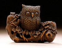 Owl and Owlets by Ikkyū