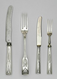 Four-piece Cutlery Set for the Dining Room of Peter Behrens' House, Darmstadt Artists' Colony by Peter Behrens and M J Rückert