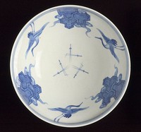 Bowl with Designs of Three Cranes, Pine Frond and Turtle Shell Patterns