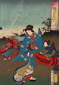 Blowing Wind by Toyohara Chikanobu