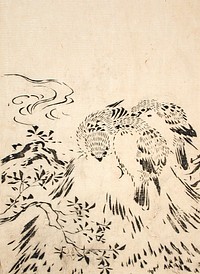 Sparrows by Miyazaki Yūzen