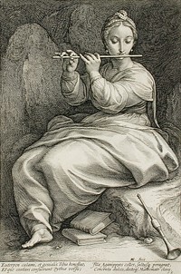 Euterpe by Hendrik Goltzius