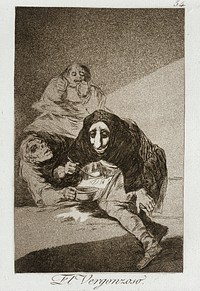 The shamefaced one by Francisco Goya y Lucientes